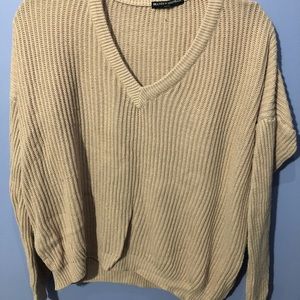 Cream V-Neck Sweater